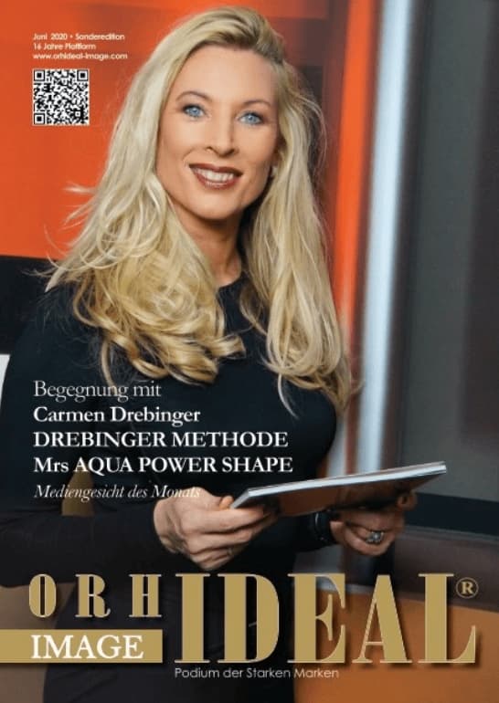 Carmen Drebinger auf dem Cover des Orhideal IMAGE Magazins